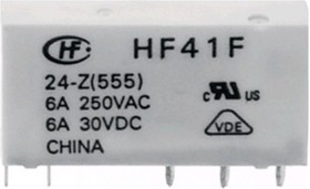 HF41F/24-Z (REL-MR-24DC/21-2961105) (V23092A1024A301), Реле 1 переключ. 24VDC, 6A/250VAC SPDT (OBSOL