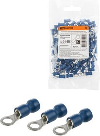 Наконечник кольцевой изолированный НКИ с легким вводом проводника 2,5-4 (100 шт.) TDM Наконечник кольцевой изолированный НКИ с легким вводом проводника 2,5-4 (100 шт.) TDM