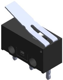 MP005548, Микропереключатель, Миниатюрный, Коленчатый рычаг, SPST-NO, Контакт PC, 100 мА, 30 В