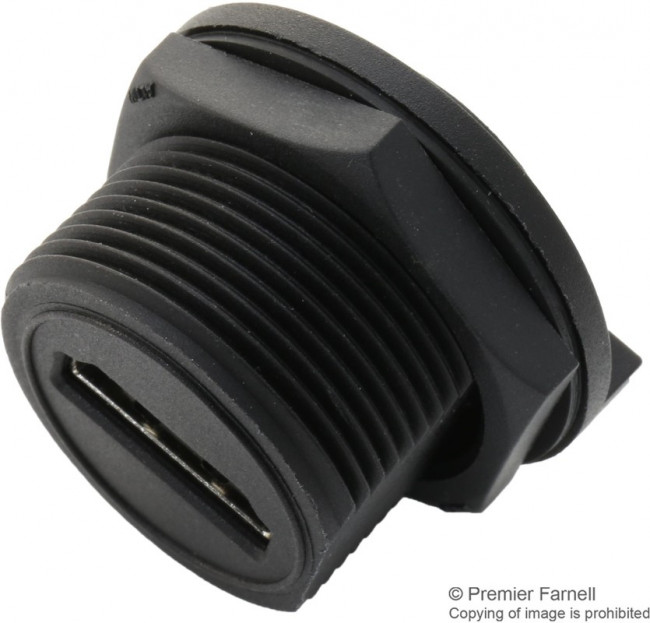 HJ-19PMFP-SC7001, HDMI, Displayport &amp; DVI Connectors PANEL SCREW 19PIN M CONN F PIN