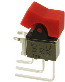 M2T12TXW41-DC, Switch Rocker ON None ON SPDT PC Pins Rocker 6A 250VAC 30VDC 50000Cycles