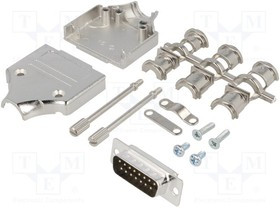 MHDM-15-DMP-K, Разъем D-Sub; PIN: 15; вилка; "папа"; прямой; пайк