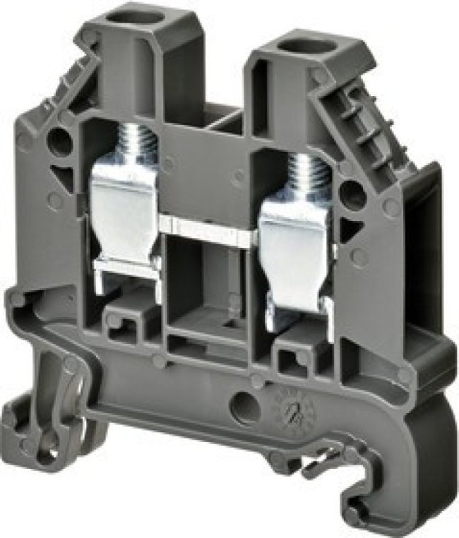 XW5TS60111, Terminal Block, Screw, 2 Poles, 1kV, 41A, 0.2 ... 10mm², Dark Grey XW5TS60111, Terminal Block, Screw, 2 Poles, 1kV, 41A, 0.2 ... 10mm², Dark Grey