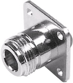 HYR-0314 (GN-314) (N-7317) (N-BJ1), Разъем N, гнездо, фланец 4 отверстия (Panel jack)