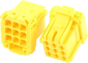 8-968971-1, Conn Housing RCP 9 POS 5mm Crimp ST Cable Mount Yellow Box Automotive 8-968971-1, Conn Housing RCP 9 POS 5mm Crimp ST Cable Mount Yellow Box Automotive