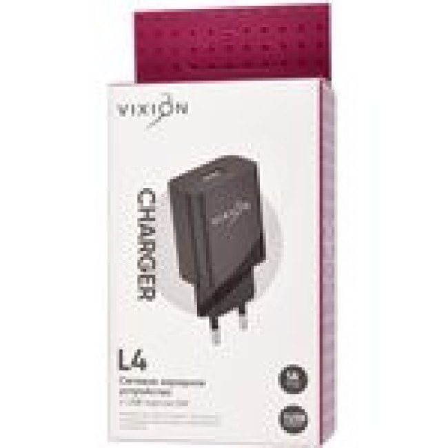Блок питания (сетевой адаптер) VIXION L4 1xUSB, 1A (черный)