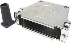 172704-0104, D-Sub Backshells 50P METAL HOOD STRAIGHT CBL OUTLET