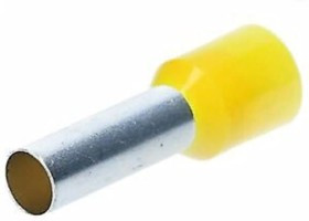 PKD25022 Изолированный втулочный наконечник, сечение проводника 25 мм², длина втулки 22 мм, желтый
