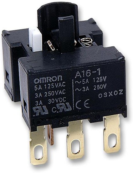 A16-1, Контактный блок, SPDT, 5А, 125В, 1-полюсный, пайка