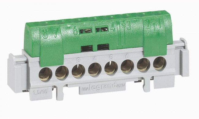 004835, Клемма зеленая 1х6-25+16х1.5-16мм.кв.