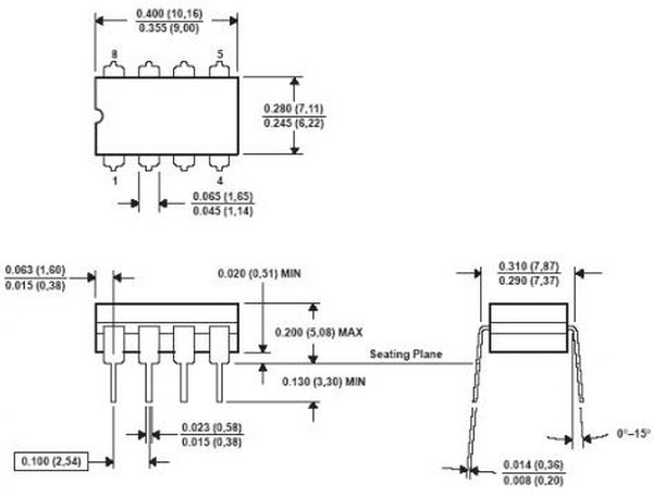 NJM4558D, Двухканальный операционный усилитель широкого назначения [DIP-8]