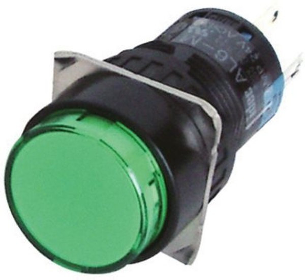 AL6M-M14P-G, Pushbutton Switches 16mm Pushbutton Illuminated