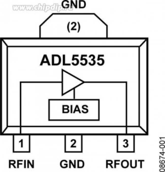 ADL5535ARKZ-R7, , Усилитель мощности на радиочастоте от , 2.7...5.5 В, 400...4000 МГц, 31.5 дБ, SOT-89, -40...+85°C