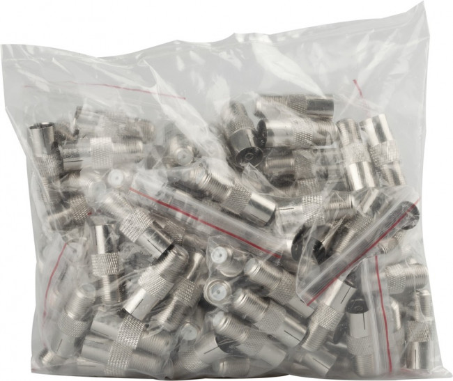 Переходник ЭРА гнездо F-гнездо TV упаковка 100 шт. Б0048290