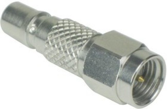 242263, ADAPTER, COAXIAL, QMA JACK-SMA PLUG, 50 OHM