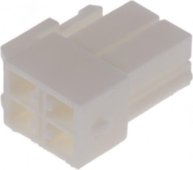 HLP-04V, HLP Male Connector Housing, 3.96mm Pitch, 4 Way, 2 Row
