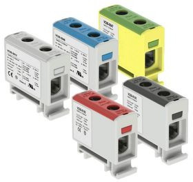 VC05-0045, Insulated Universal Connector, Screw, 1 Poles, 1kV, 850A, 1.5 ... 16mm², Green / Yellow