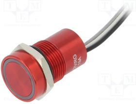 BG-MC16MORRG, Переключатель: емкостный, Пол: 2, SPST-NO, 0,01A/12ВDC, IP68, 20мОм