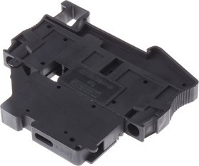 3036385, Black Fused DIN Rail Terminal, 1-Level, Spring Clamp Termination, Fused