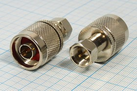 Штекер N-Штекер F, переходник, позолоченный центральный контакт; №922 штек N-штек F