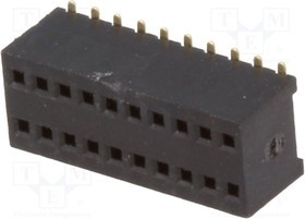 DS1065-10-2X10S8BS, Гнездо, IDC, "мама", PIN 20, прямой, 1,27мм, SMT, 2x10, gold flash