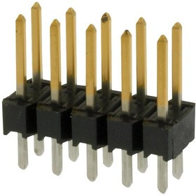 5-146257-5, Conn Unshrouded Header HDR 10 POS 2.54mm Solder ST Top Entry Thru-Hole Carton