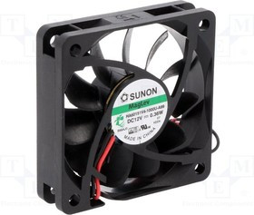 HA60151V41000UA99, Вентилятор осевой, 12В DC, 60x60x15мм, подшипник Vapo, 21,6куб.м/ч, 14,5дБА