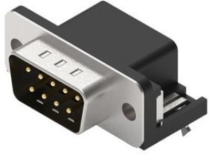 D-Sub connector, 9 pole, standard, angled, solder connection, 618009233721