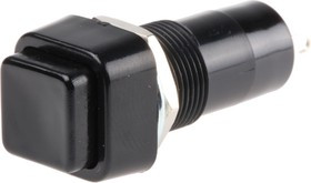 PBS-001A-2, Push Button Switch, Latching, Panel Mount, 12mm Cutout, SPST, 125/250V ac