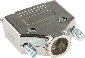 DTPK15-K, MHDTPK Series ABS D Sub Backshell, 15 Way, Strain Relief