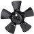 A4S250-AA02-02, AC Fans AC Axial Fan, 250x74.5mm, 230VAC, 67W, 1620RPM, 100Pa, Ball, 2x Lead Wires, IP44