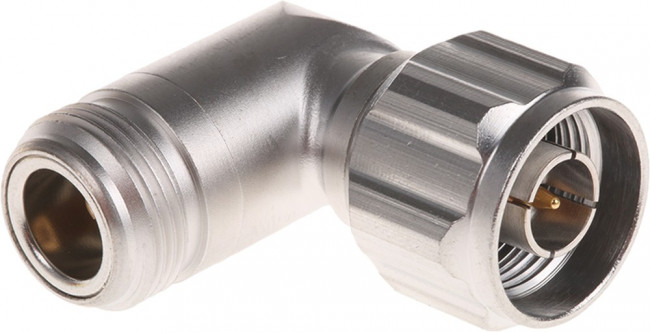 53_N-50-0-4/133_NE, RF Adapters - In Series N plug(m) to N jack(f) right angle