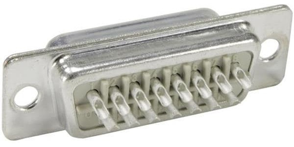 09670155604, Вилка D-Sub на кабель (15pin)