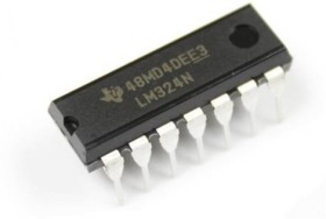 LM324N, Счетверенный ОУ общего применения, (0°C...+70°C), [DIP-14]