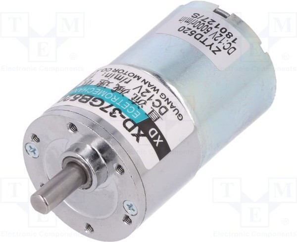 FIT0492-B, Двигатель DC, с редуктором, 12ВDC, 50 1, Двусторон.вал нет, 2,19А