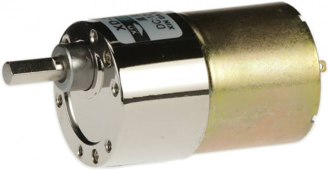 FIT0492-B, Двигатель DC, с редуктором, 12ВDC, 50 1, Двусторон.вал нет, 2,19А