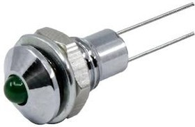 CD-1-2700-9908-I, LED PANEL INDICATOR, 6MM, GRN, 12VDC