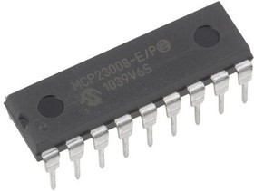 MCP23008-E/P, Расширитель I/O, 8бит, 1.7 МГц, I2C, Последовательный, 4.5 В, 5.5 В, DIP