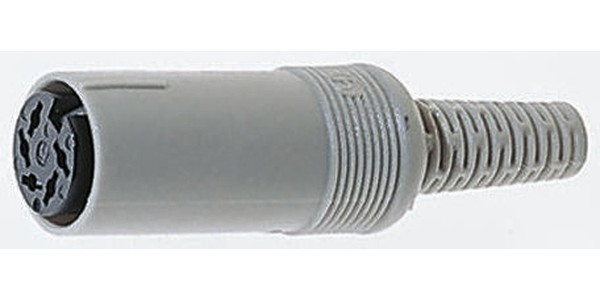 MAK 50 S, Вилка, DIN, "мама", PIN 5, конфигурация выводов 180°, прямой, на провод