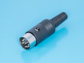 DN-8M2, Вилка DIN 8 контактов на кабель, 41 градус