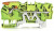 2102-1307, Ground Terminal, Cage Clamp, 3 Poles, 800V, 0.25 ... 4mm², Green / Yellow