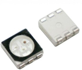 FYLS-5050RGB, Светодиод smd 5х5мм/красный/ 630нм/600мкд - зеленый/525нм/1300мкд - синий/470нм/400мкд/ прозрачный/120°