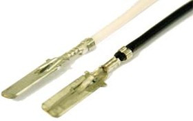 Клемма вилка, 6,3x0,8, 110мм, латунь луженая, защелка