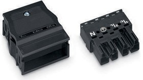 770-114, Прямоугольный разъем, Серия WINSTA MIDI, 4 контакт(-ов), Штекер, Зажим, 1 Ряд