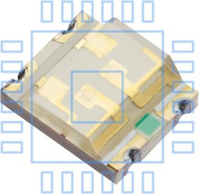 KPB-3025YSGC, Светодиод smd 3х2,5мм/желтый/ 588нм/3-8мкд - зеленый/568нм/3- 12мкд/прозрачный/120°