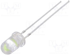 OSB69V5111A, LED; 5mm; blue (ice blue); 90000?100000mcd; 15°; Front: convex