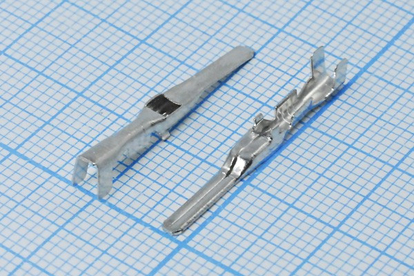 Клемма розетка, 2,2x0,6, 0,3-0,7мм2, латунь