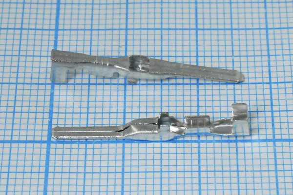 Клемма розетка, 2,2x0,6, 0,3-0,7мм2, латунь