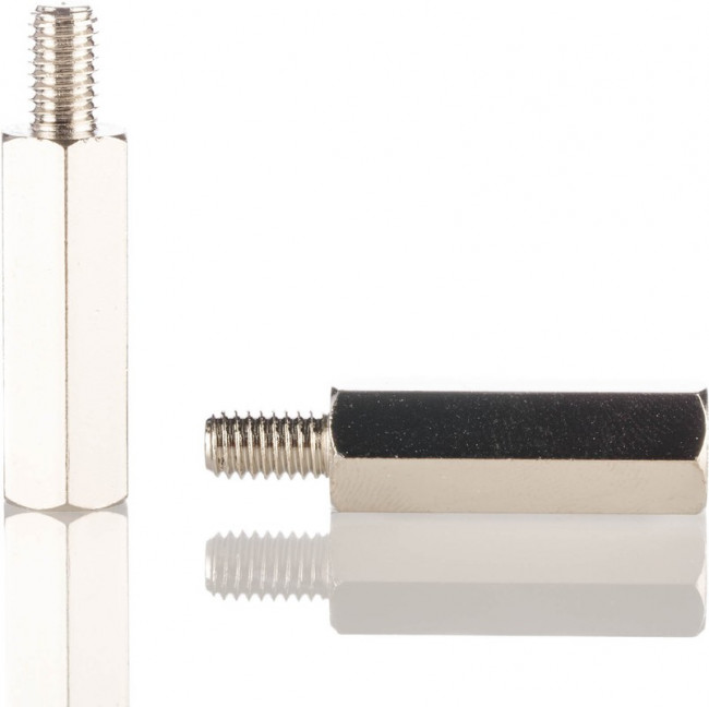 R30-3001202, Стойка, Латунь, M3, Шестигранная Штыревая-Гнездовая, 12 мм, 18 мм R30-3001202, Стойка, Латунь, M3, Шестигранная Штыревая-Гнездовая, 12 мм, 18 мм