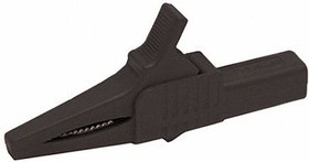 BU-651-0, Crocodile Clip, Nickel-Plated Steel Contact, 10A, Black